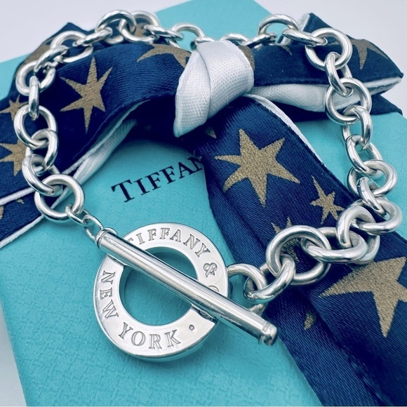 RECENT edition Tiffany & Co. Silver Toggle Bracelet 7.5” with PACKAGING - Picture 4 of 15